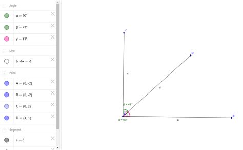 Investigating Complementary Angles Geogebra