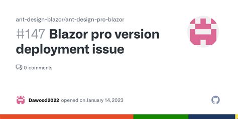 Blazor pro version deployment issue · Issue #147 · ant-design-blazor ...