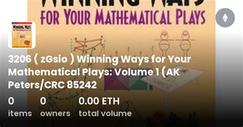 3206 Zgsio Winning Ways For Your Mathematical Plays Volume 1 Ak