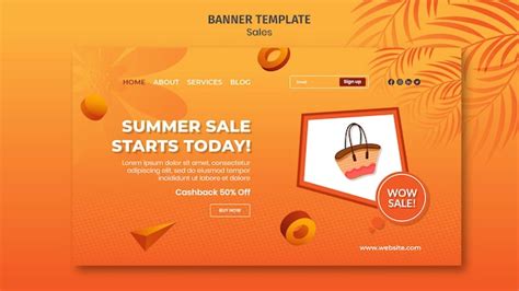 Free PSD | Summer sale banner template