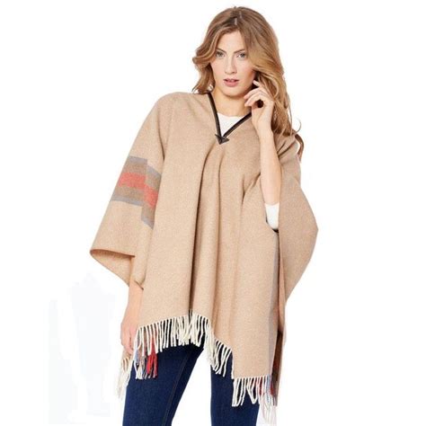 Poncho Madrid Para Mujer Lana Suave Grazalema