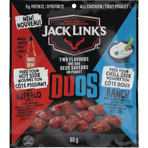 Jack Link S 2 85 Oz Duos Franks Red Hot Ranch Chicken Jerky Elitsac