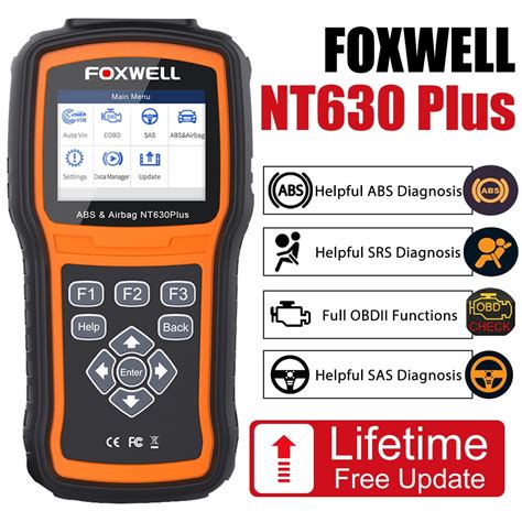 Foxwell NT630 Plus Scanner ABS Bleeding SRS SAS OBD2 Code Reader