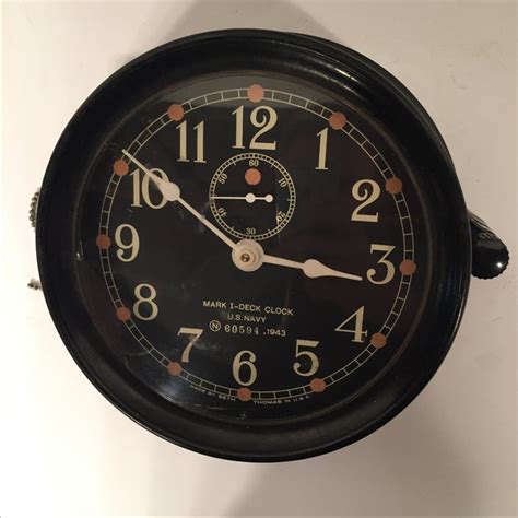 Wwii Us Navy Seth Thomas Ships Clock Chairish