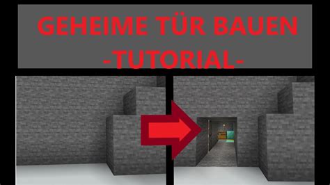 Easy Tutorial Versteckte T R In Minecraft Tutorial Bedrock Edition