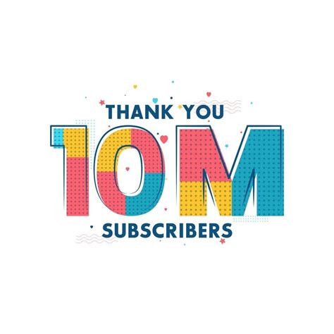 Thank You 10m Subscribers Celebration Greeting Card For 10000000 Social