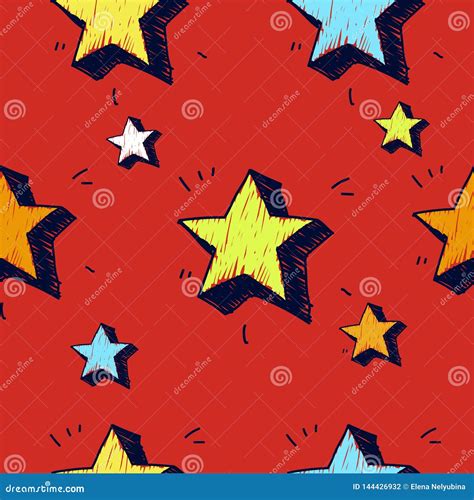 Modelo Incons Til De Las Estrellas Ilustraci N Del Vector Garabato