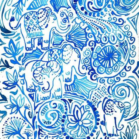 #lilly5x5 Lilly Pulitzer Patterns, Lilly Pulitzer Prints, - Blue Lilly ...