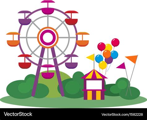 Amusement Park Royalty Free Vector Image VectorStock