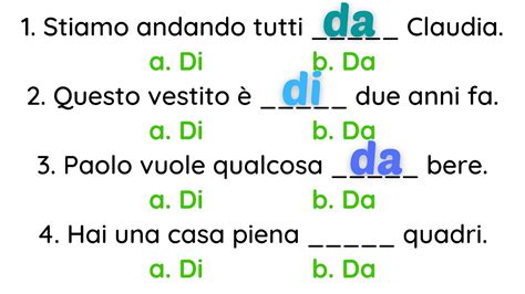 Italian How To Use Di And Da Prepositions Of From By Examples