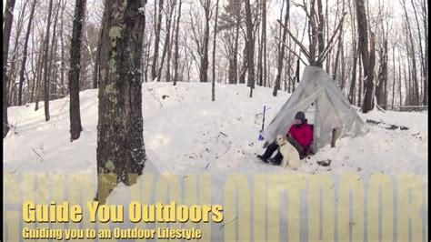 Winter Camping In A Tipi Hot Tent Youtube