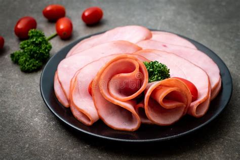 Smoked Ham Sliced Stock Photo Image Of Pink Closeup