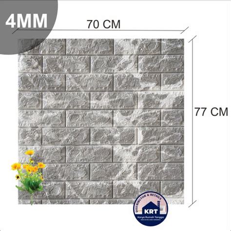 Jual Matte Wallpaper D Brick Foam Emboss Bata Alam Putih Dinding