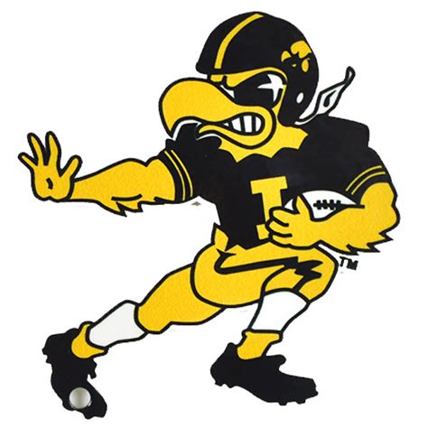 Iowa Hawkeyes Vintage Football Herky Stiff Arm Magnet