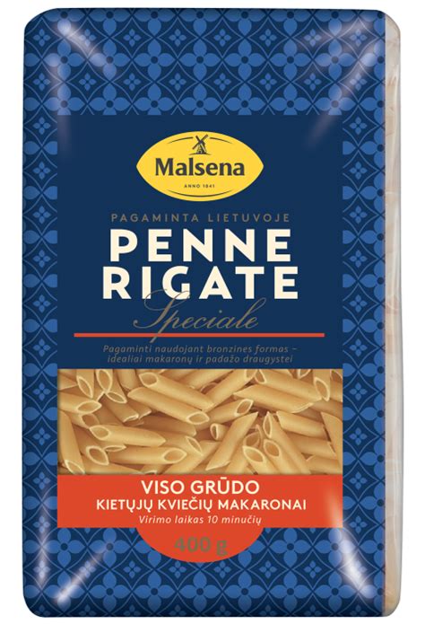 Penne rigate pilno grūdo Malsena receptai