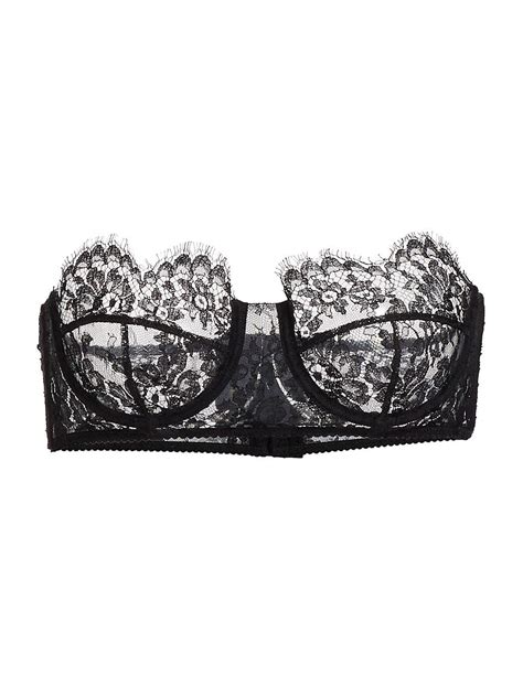 Dolce Gabbana Floral Lace Underwire Balconette Bra Nero Editorialist