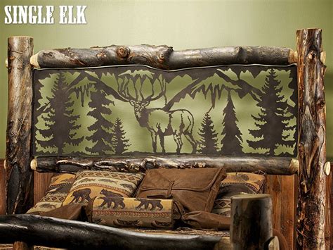 Rustic Aspen Log Bed With Metal Insert