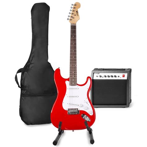 Zestaw Gitara Elektryczna Gigkit Max Czerwona Wzmacniacz Statyw