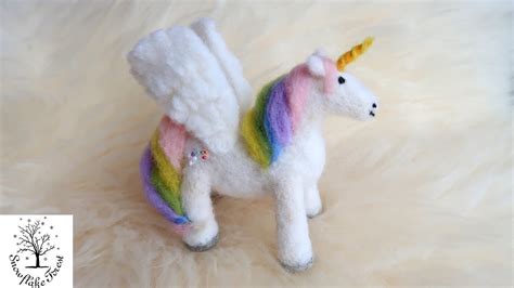 Cute Unicorn Needle Felting Tutorial Youtube