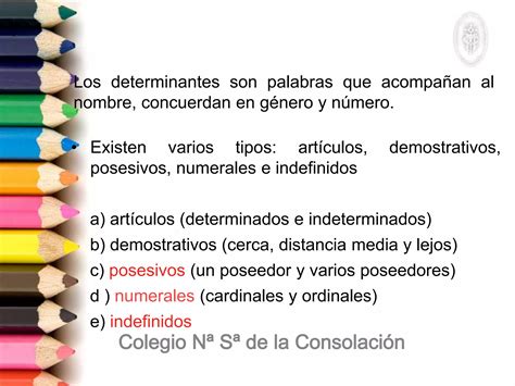 Determinantes Posesivos Numerales E Indefinidos PPT Descarga Gratuita