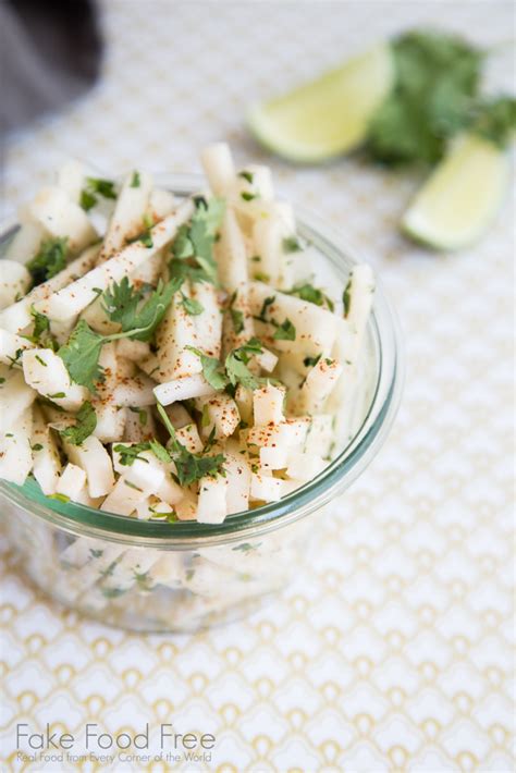 Simple Cilantro Jicama Salad Fake Food Free