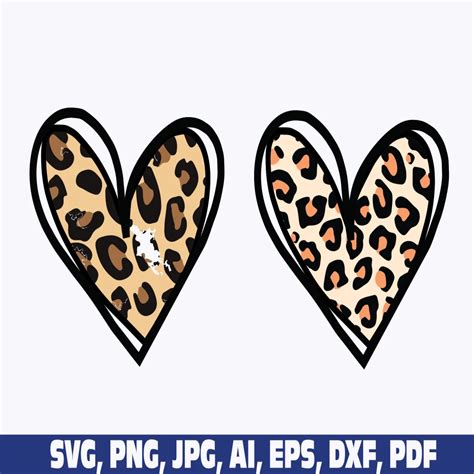 Leopard Heart Png Leopard Heart Svg Cheetah Heart Svg Heart Svg