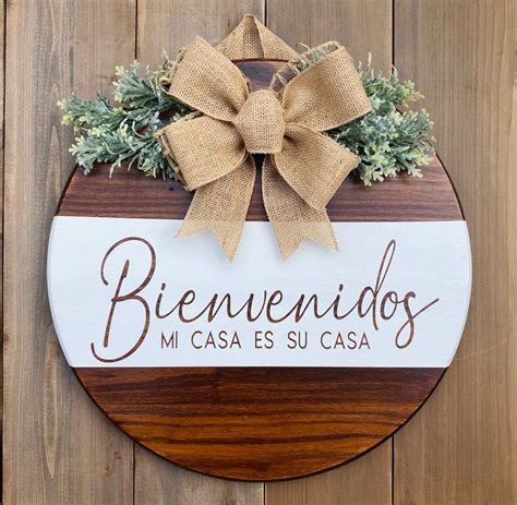 Bienvenidos Sign Mi Casa Es Su Casa Wooden Sign Spanish Etsy In 2021