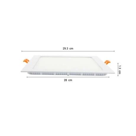 Panel LED Cuadrado De Empotrar 24W Luz Neutra Unilux