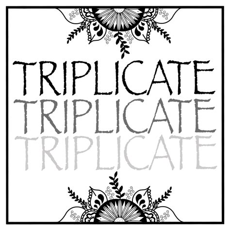 Printables - Triplicate