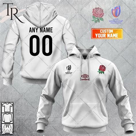 Rugby World Cup 2023 England Rugby Home Jersey Hoodie - Torunstyle