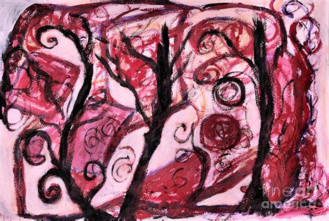 The Red Forest Painting By Sandy Deluca Fine Art America