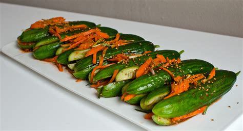 Korean Food Photo Cucumber Kimchi On