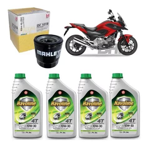 Kit Troca Oleo Honda Nc700 Nc750 Havoline 10w30 Oc1019