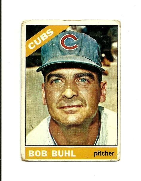 Topps Bob Buhl Chicago Cubs Pitcher Baseball Card Mlb Ebay