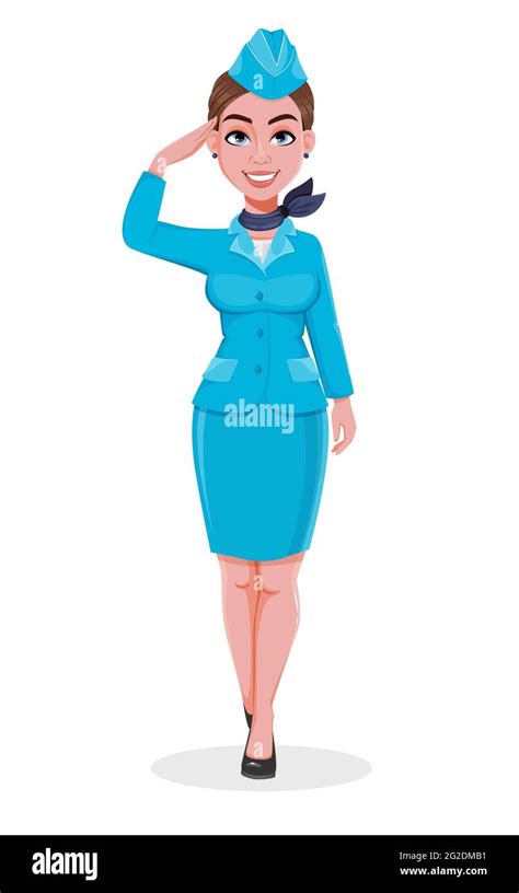 Female Employee Of An Airline Company Stock Vector Images Alamy