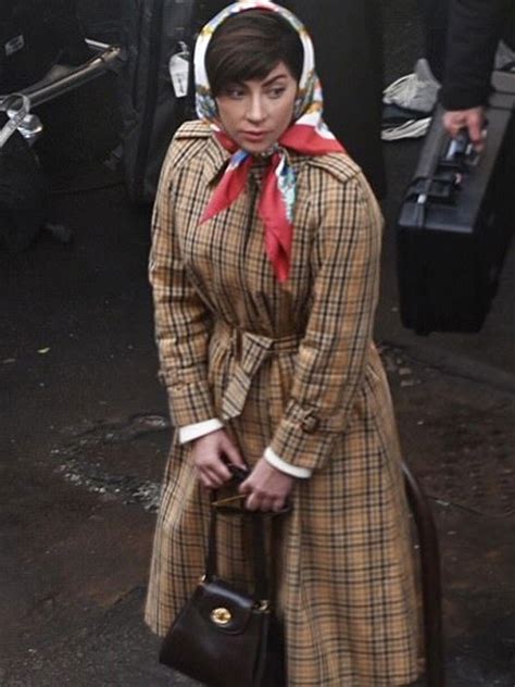 Lady Gaga House Of Gucci Checked Coat - The American Outfit