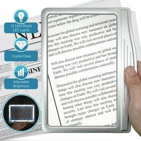 3X Large Magnifying Sheet Flat A4 Full Page Reading Magnifier Perfect Reading Aid for Elderly ...