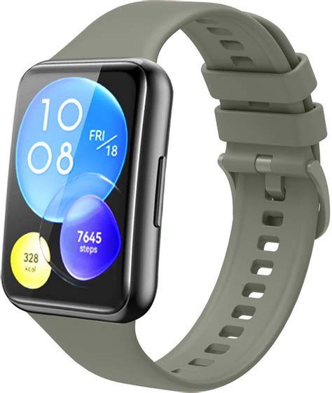 Ремешок Jsota для Huawei Watch Fit 2 (Силиконовый) Olive (28081-19 ...