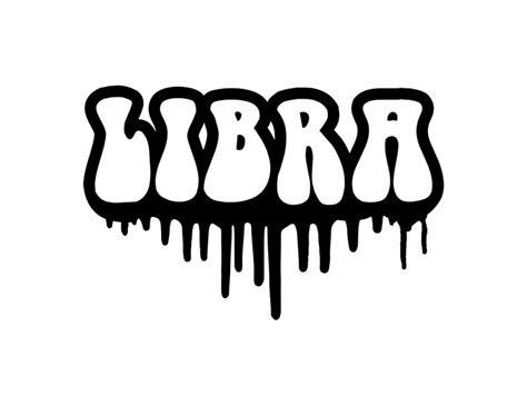 Libra Zodiac Sign Vinyl Decal Etsy