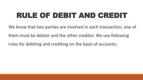 Solution Rules Of Debit And Credit On The Basis Of Accounts Studypool