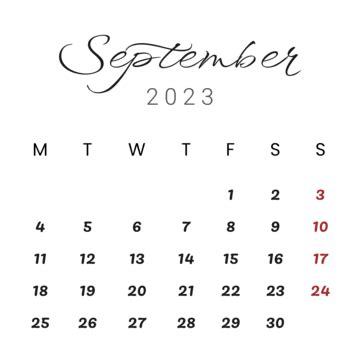 September 2023 Calendar Clip Art - Get Latest Map Update