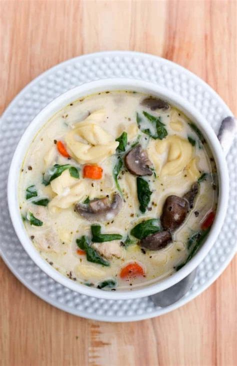 Creamy Chicken Tortellini Soup Smile Sandwich