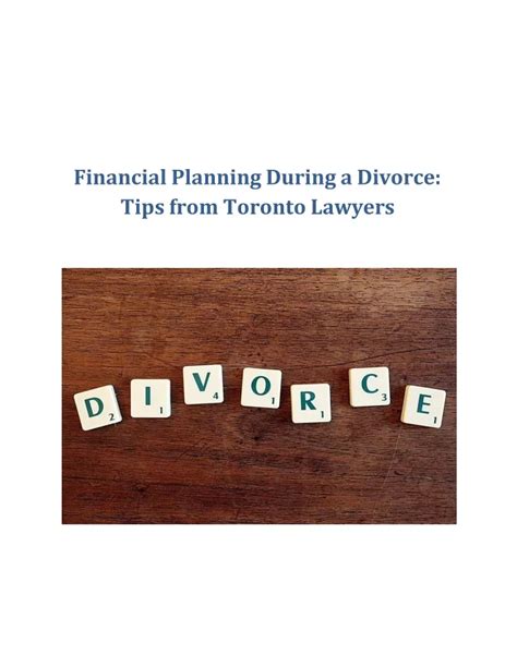 Ppt Financial Planning During A Divorce Tips From Toronto Lawyers