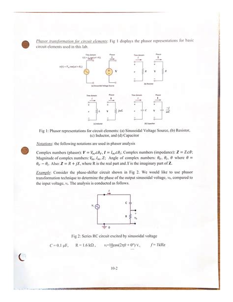 Solved Phasor Transformation For Circuit Elements Fig 1 Chegg