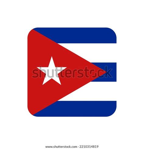 National Flag Cuba Square Icon Square Stock Vector Royalty Free