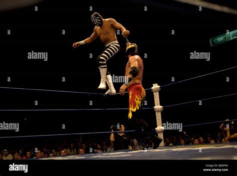 Los Luchadores Realizar En Un Evento De Lucha Libre En La Arena M Xico