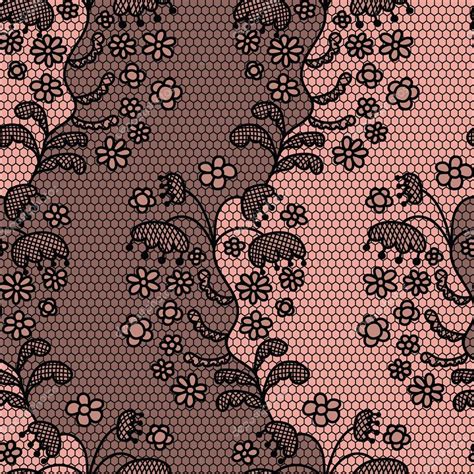 Black Lace Vector Fabric Seamless Pattern Stock Vector By Comotom0