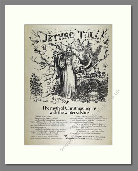 Jethro Tull Ring Out Solstice Bells Vintage Advert 1976 Ref Ad1645