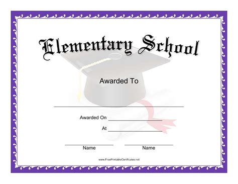 Elementary School Award Certificate Template Download Printable Pdf