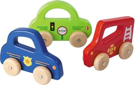 Joueco Houten Auto Rood Bol